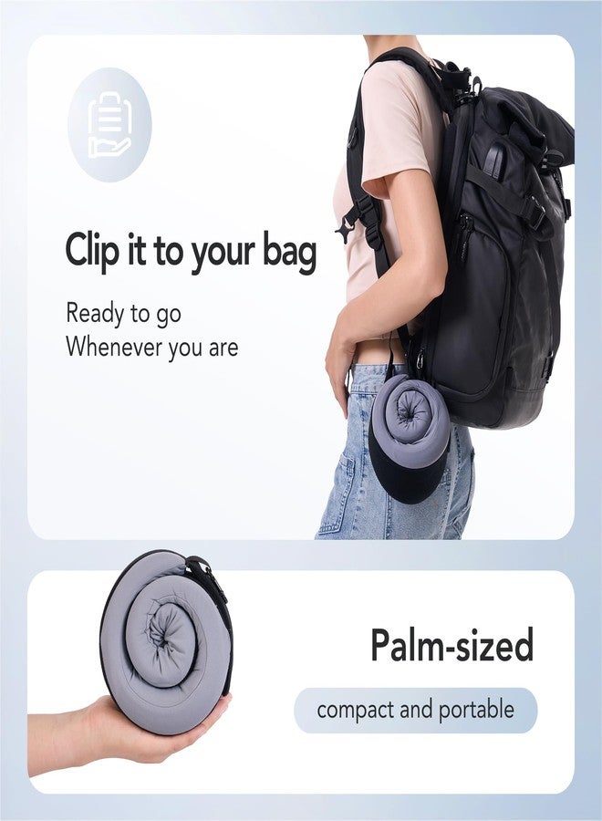 KPNEOL Travel Pillow, 100% Pure Memory Foam Travel Neck Pillow Airplane Neck Support Ergonomic Design for Traveling Suitable for Airplanes,Offices and Cars-Cooling Silk Black - Image 5