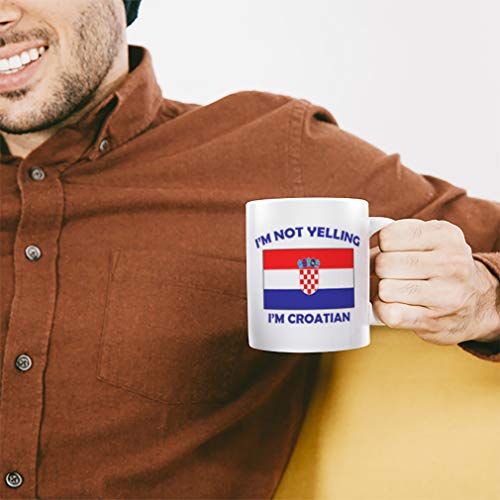 Speedy Pros I'M Not Yelling I Am Croatian Croatia Croatians Ceramic Coffee Tea Mug Cup Holiday Christmas Hanukkah Gift For Men & Women - Image 4