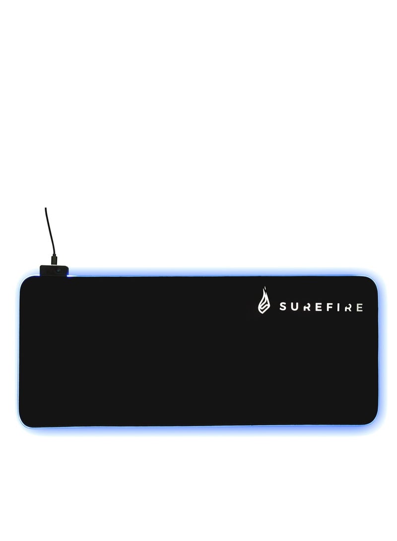Surefire Silent Flight RGB-680 gaming mouse pad I 680mmx280mmx3 mm I RGB mouse-pad I water-repellent & non-slip I microtextured fabric surface I gaming accessories I gaming pad I Verbatim - Image 2