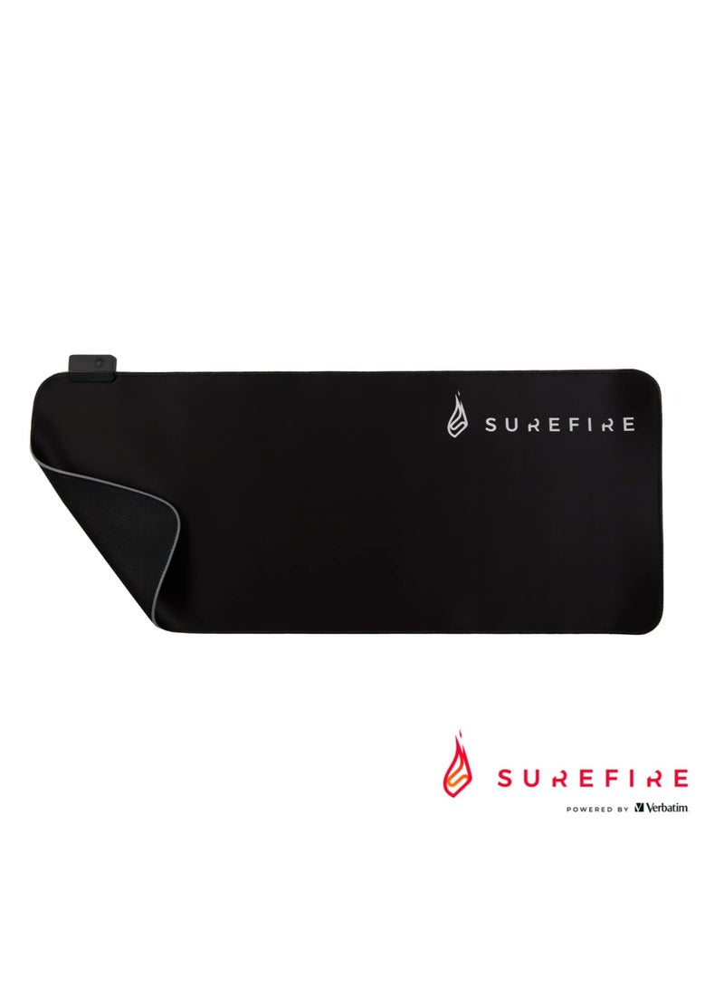 Surefire Silent Flight RGB-680 gaming mouse pad I 680mmx280mmx3 mm I RGB mouse-pad I water-repellent & non-slip I microtextured fabric surface I gaming accessories I gaming pad I Verbatim - Image 3