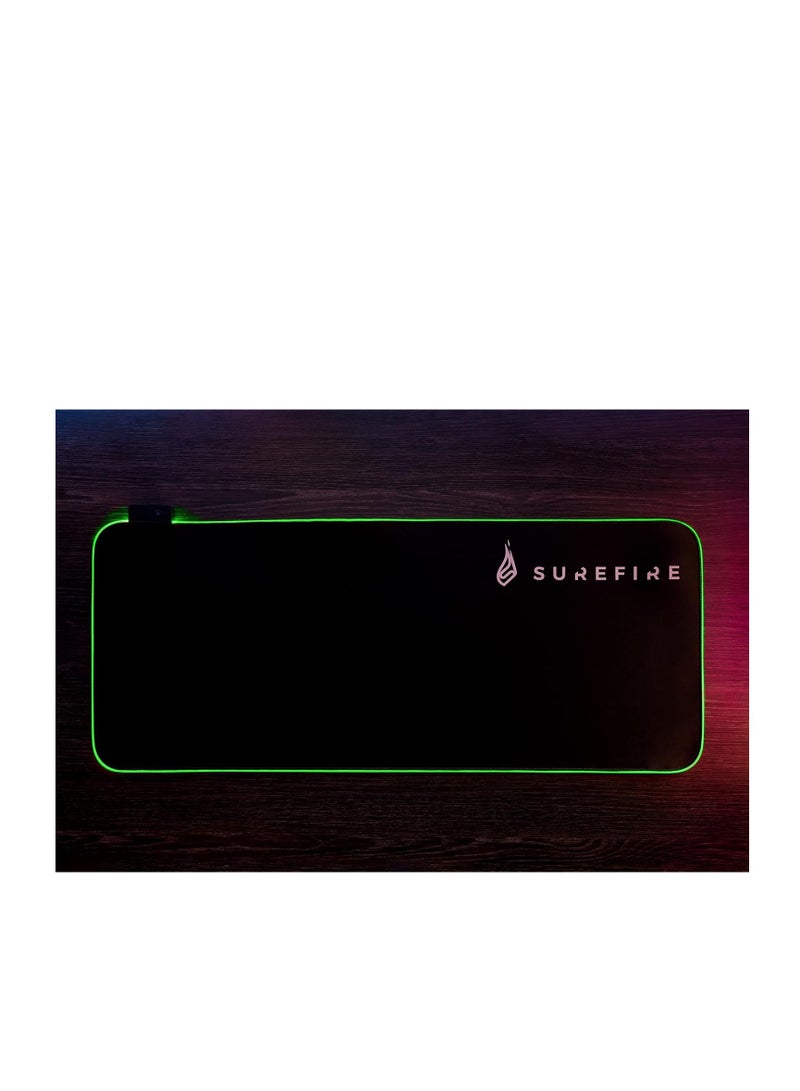 Surefire Silent Flight RGB-680 gaming mouse pad I 680mmx280mmx3 mm I RGB mouse-pad I water-repellent & non-slip I microtextured fabric surface I gaming accessories I gaming pad I Verbatim - Image 5