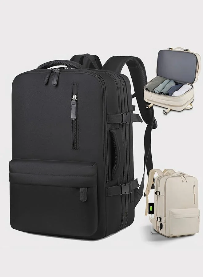 Take Two Take Two Black Travel Solid Zip Closure Backpack