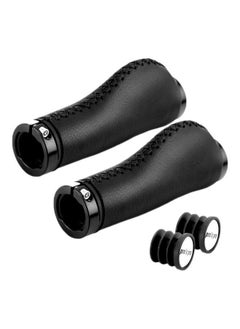 Pair Of Bicycle Handlebar Grips With End Caps