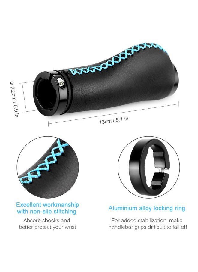 NIBEMINENT - Pair Of Bicycle Handlebar Grips With End Caps - Image 1