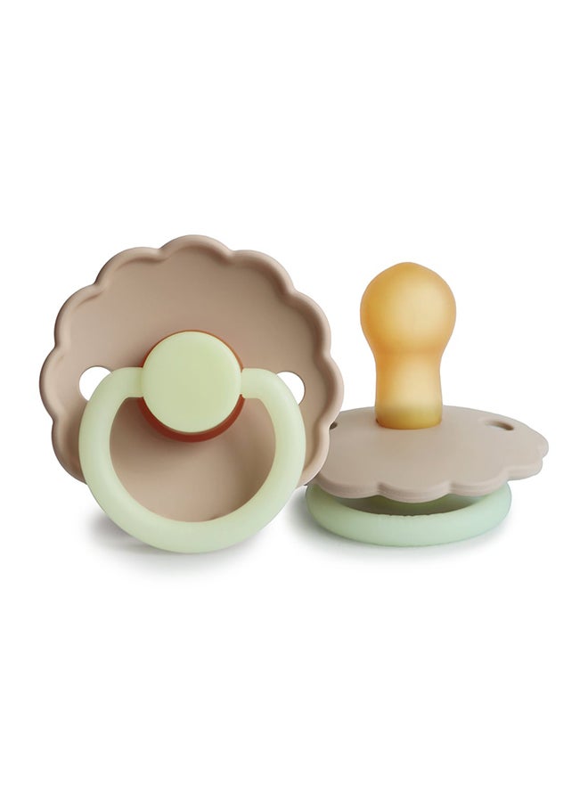 FRIGG Daisy Latex Baby Pacifier 0-6M 1-Pack Croissant Night - Size 1 - Image 2