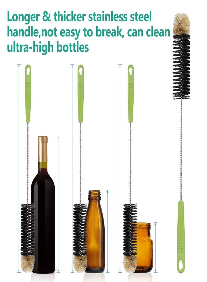 ORIA Bottle Cleaning Brush Set, Bottle Brush Cleaner, Long Handle Water Bottle Brush, Straw Cleaning Brush, Kitchen Wire Scrub Set for Washing, Baby Bottle, Pipes, Beer Brewing Supplies, 4 Pack - Image 3