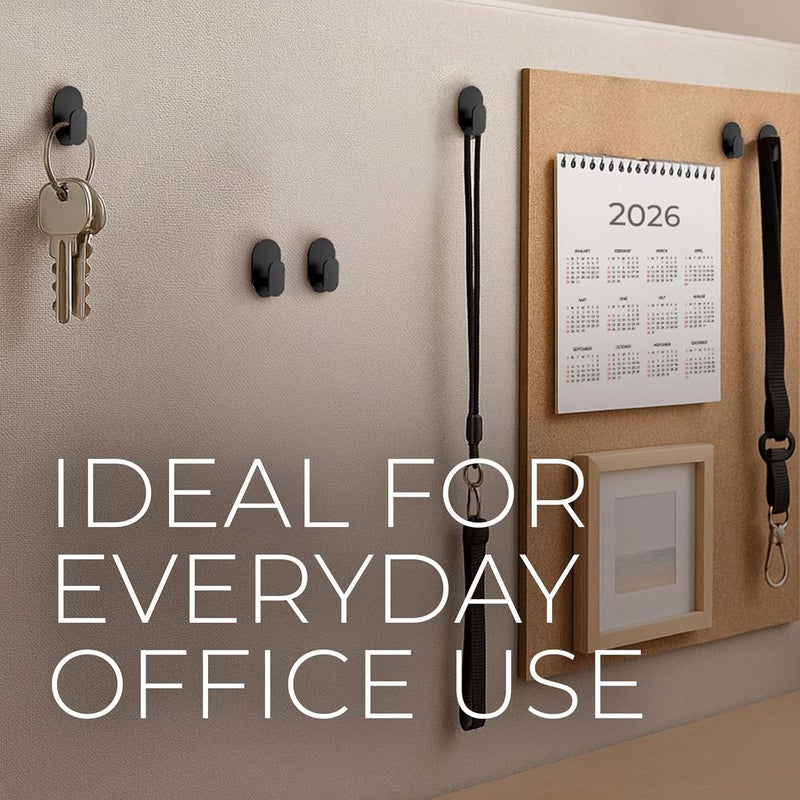 Homespells Metal Cubicle Hooks for Fabric Walls â€“ Cubical Wall Hooks, Versatile Use Pins & Picture Hangers Hook for Work, Cork Board & Wall Decor â€“ 10 Pcs Push Pin Hooks Office Cubicle Accessories, Organizers - Image 5