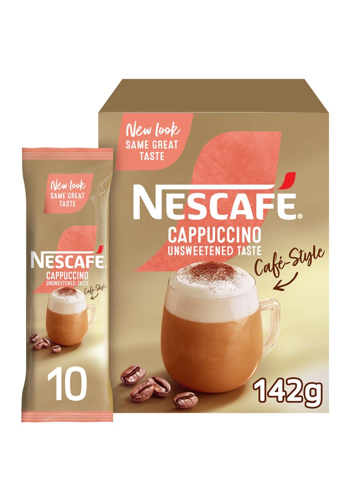 Cappuccino Coffee Mix Unsweetened Taste 10 Sachets