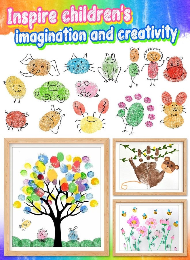 Biubee 7'' Large Washable Ink Pad for Kids Handprint & Footprint - Safe & Non-Toxic Ink Pads for Stamps, Finger Paint Pads Preschool Classroom Must Haves, Toddlers Crafts, Birthday Gifts, 8 Colors - Image 5