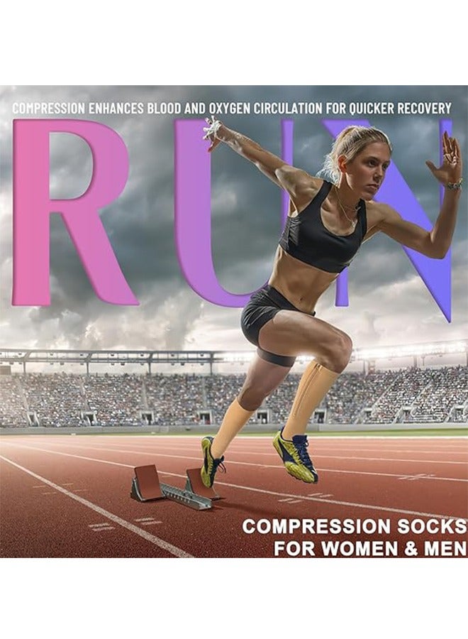 HAVEN 2 Pairs Compression Socks，Zipper Compression Socks，2 Pairs Of 15-20mmhg  Toe Compression Socks Knee High,Improves Blood Circulation Prevents Leg Swelling，Suit For Running - Image 2