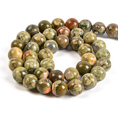 Nancybeads 60pcs 6mm Natural Rhyosite Gemstone Round Spacer Loose Stone Beads for Jewelry Making 15.5" 1 Strand (Rhyosite, 6mm 60Beads) - Image 2