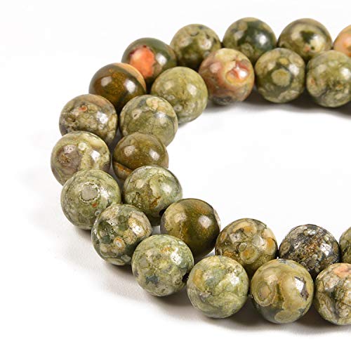 Nancybeads 60pcs 6mm Natural Rhyosite Gemstone Round Spacer Loose Stone Beads for Jewelry Making 15.5" 1 Strand (Rhyosite, 6mm 60Beads) - Image 4