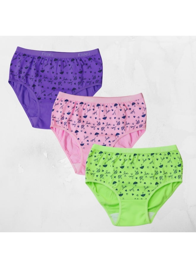 Eiffel Women’s High-Waisted Cotton Briefs - (Pack of 3 )100% Premium Syrian Cotton - Image 1