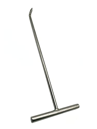 Yountiger 15" Heavy-Duty 304 Stainless Steel Meat Boning Hook T Hook Pull Hook Llift Hooks Stainless Steel Handle 2Pack - Image 1