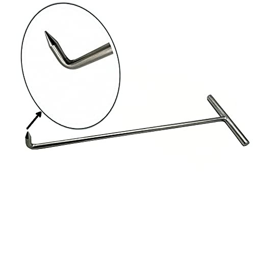 Yountiger 15" Heavy-Duty 304 Stainless Steel Meat Boning Hook T Hook Pull Hook Llift Hooks Stainless Steel Handle 2Pack - Image 3