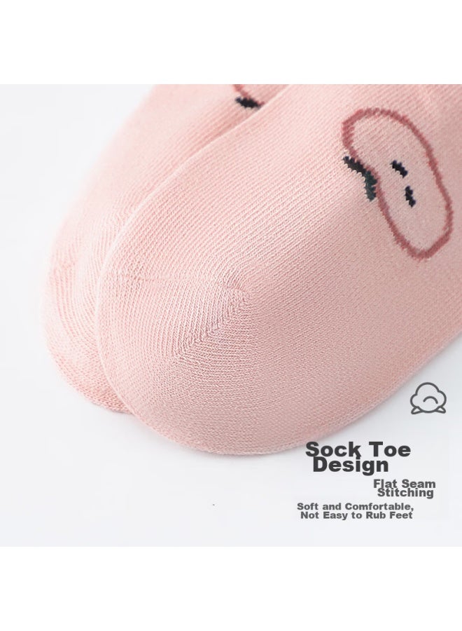 LANG SHA Langsha Children's Socks, Girls' Mid-calf Cotton Socks For Autumn And Winter, Comfortable, Breathable, Soft, For Older Children And Students, Cute Lace-trimmed Socks - Image 5