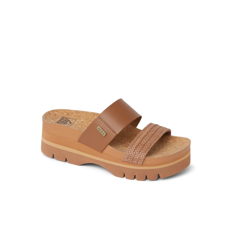 REEF Cushion Vista Higher Womens Platform Fashion Sandal, Arch Support, Ultra Soft Cushion Footbed, Brown Braid, 7 - Image 2