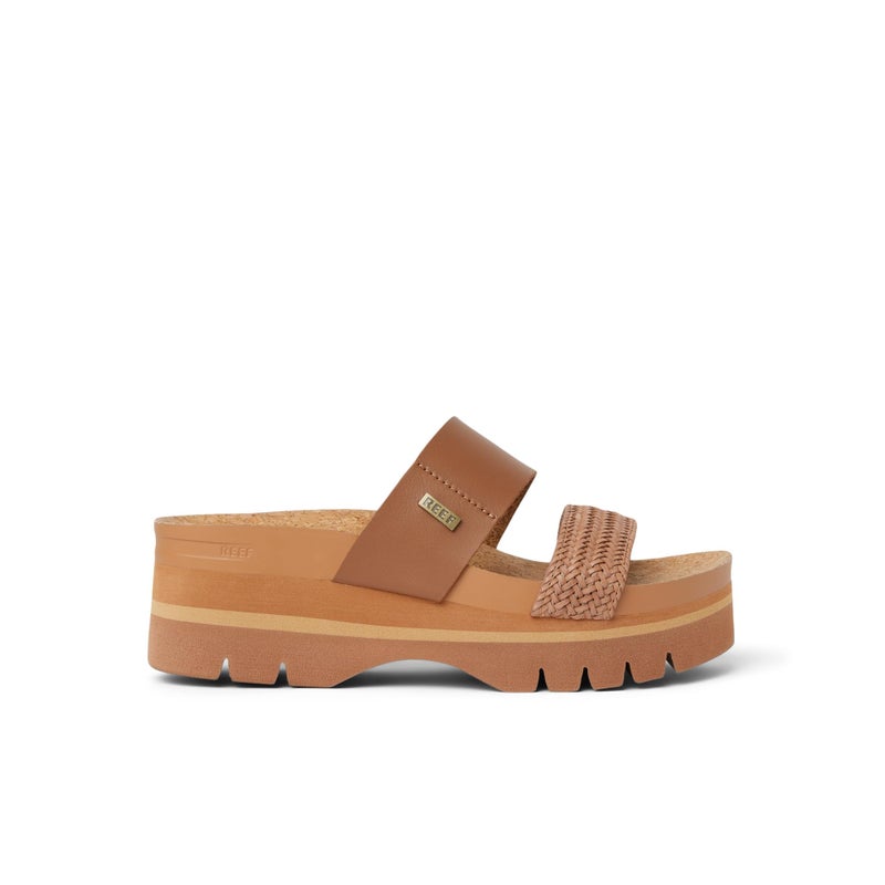 REEF Cushion Vista Higher Womens Platform Fashion Sandal, Arch Support, Ultra Soft Cushion Footbed, Brown Braid, 7 - Image 4