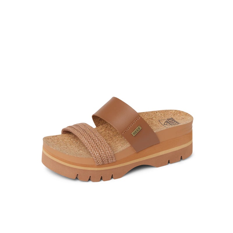 REEF Cushion Vista Higher Womens Platform Fashion Sandal, Arch Support, Ultra Soft Cushion Footbed, Brown Braid, 7 - Image 1