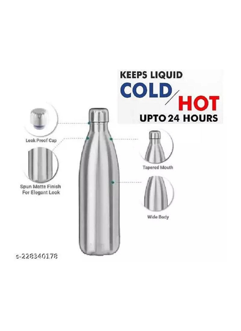 Vacuum Insulated Flask Water Bottle with Handle 24Hrs Hot and  Cool Bottle Thermos 1000 ml Flask