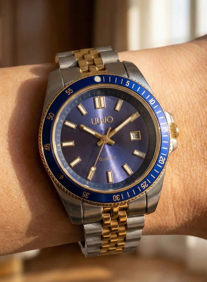 ليو جو ساعة ليو جو نسائية كاجوال بلونين أزرق