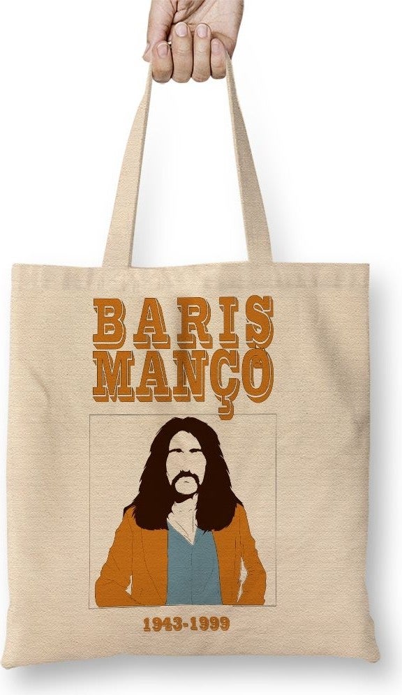 Baskı Dükkanı Print Shop Barış Manço 01 Cloth Bag Long Handle 