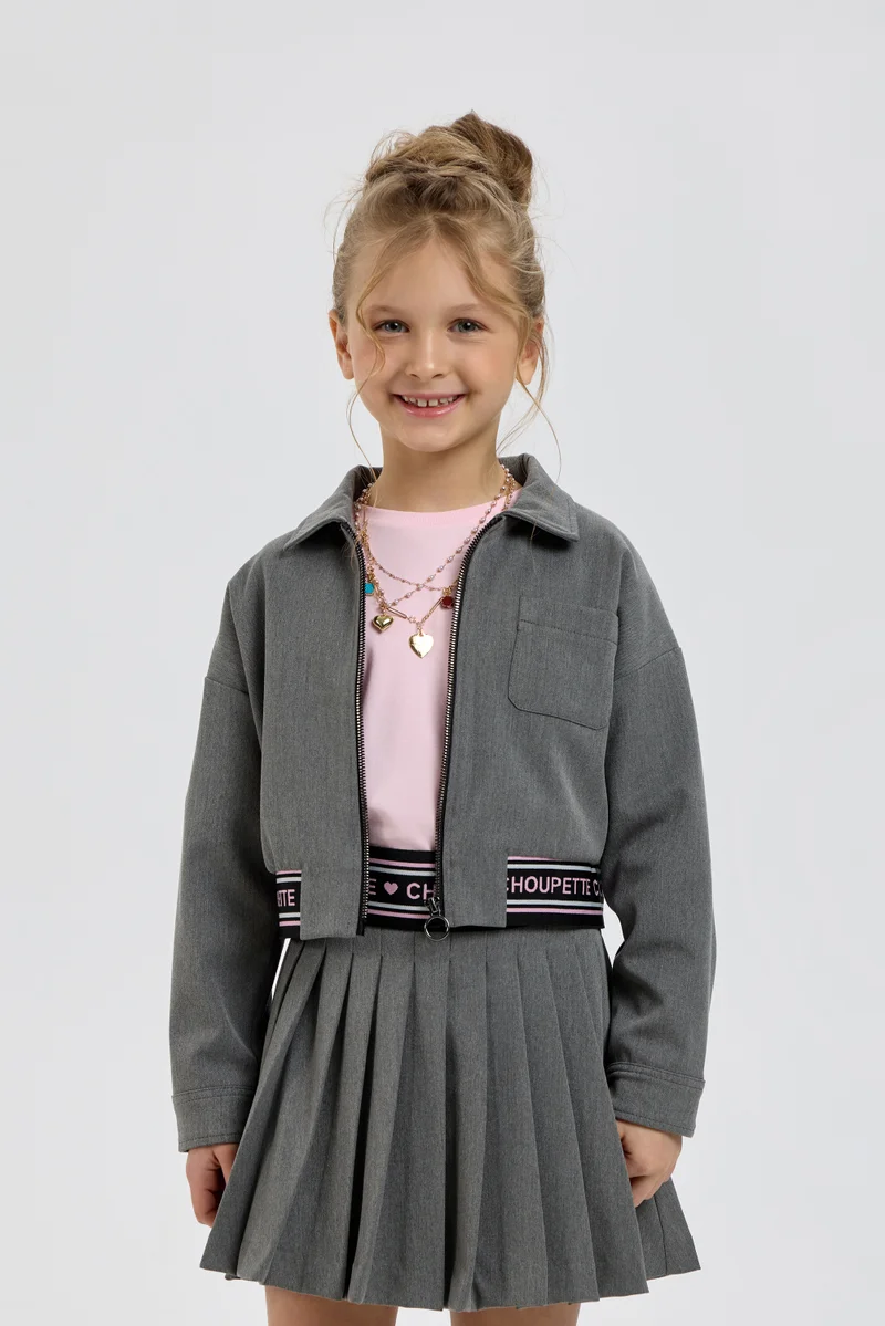 شوبيت Grey Bomber Jacket - Choupette