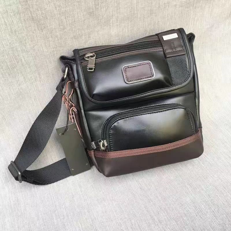 New Ballistic Nylon Mens Lightweight Casual Shoulder Bag Black ultra-fiber leather