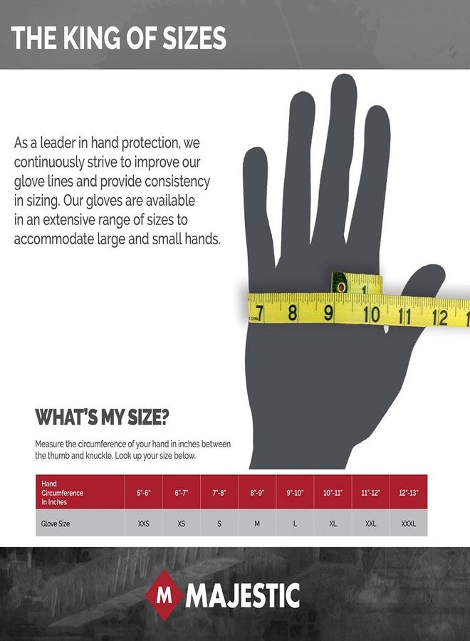 Majestic Polar Penguin Winter Lined Napped Terry Glove with Foam Latex Dipped Palm | 1 Dozen - XL | ANSI A2, Heavyweight Glove, Hiviz Yellow/Black | for Automotive, Industrial, Manufacturing | 3396HY - Image 2