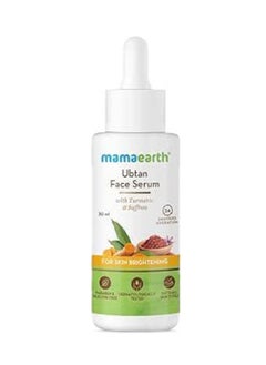 Mamaearth Ubtan Face Serum for Glowing Skin, with Turmeric and Saffron for Skin Brightening multi, 30 ml Pack of 1  - Image 1