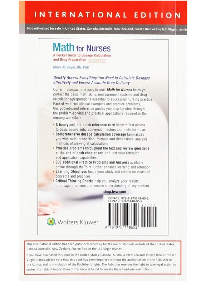 null - Math For Nurses: : A Pocket Guide to Dosage Calculations and Drug Preparation - Image 1
