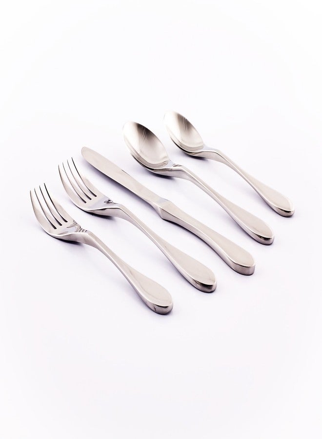 Knork Original Cutlery Utensils Flatware Set, 20 Piece, Gloss Silver - Image 3