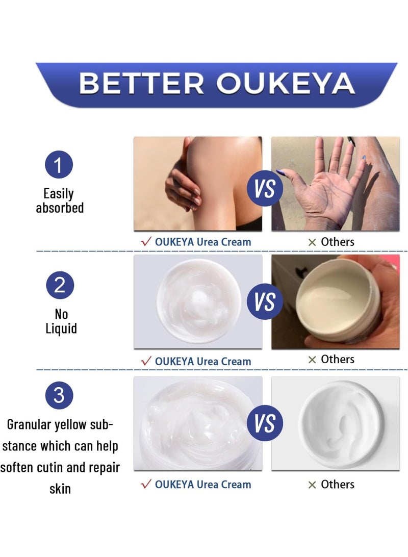 OUKEYA Urea Cream 42% plus Salicylic Acid 2% Foot & Hand Cream for Cracked Skin Intensive Repair Treatment on Hands, Heels, Elbows, and Feet - Relief for Dry Feet 150g - Image 5