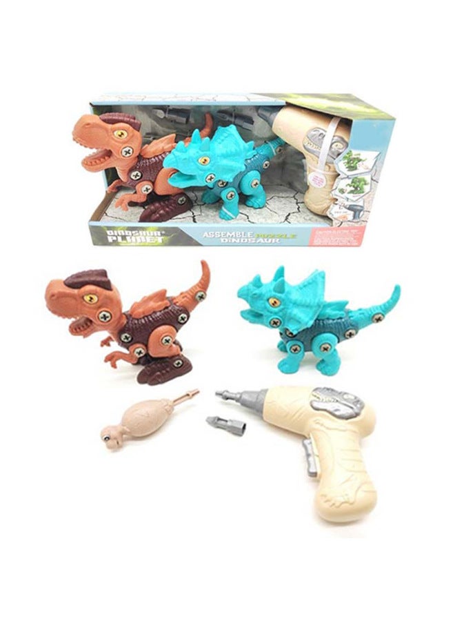 Children's Educational Disassembly Screw Medium Sound Light DIY Disassembly Sliding Dinosaur Toy-Color:HX222015-DIY Disassembly/assembly Taxiing With Sound Light-dragon  - Image 3