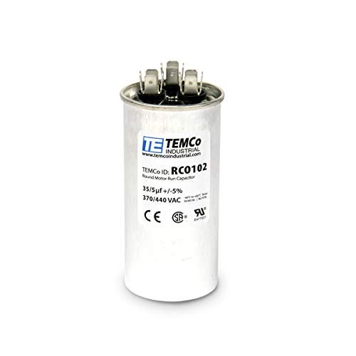 TEMCo Industrial TEMCo 35+5 uF Dual Run Capacitor CBB65, 35/5 MFD, 370-440V, Round, 50/60Hz | for HVAC AC Fan, Motor, Blower Applications - Image 3