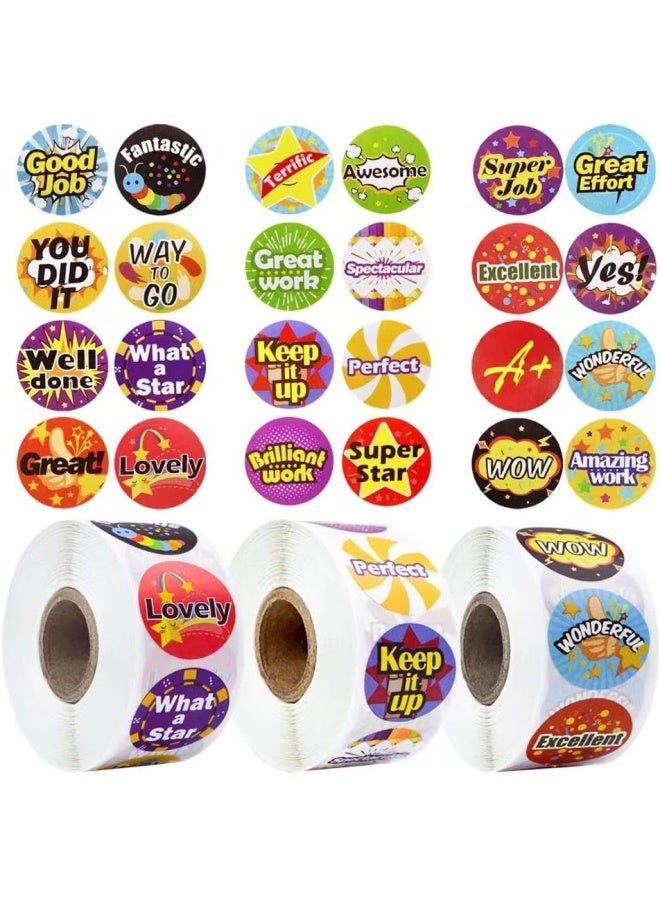 Premify 1500 Pieces Motivational Stickers, 1 Inch Inspiring Planner Stickers, Inspirational/Encouraging Quote Stickers, Reward Stickers For Kids Adults Teachers, Book Phone Scrapbook Encouragement Sticker - Image 1