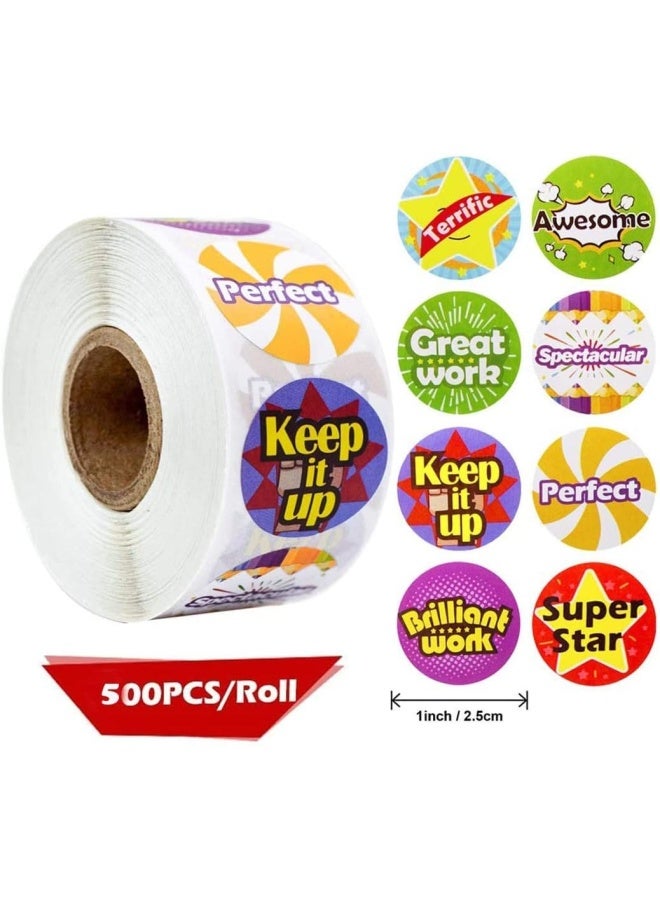 Premify 1500 Pieces Motivational Stickers, 1 Inch Inspiring Planner Stickers, Inspirational/Encouraging Quote Stickers, Reward Stickers For Kids Adults Teachers, Book Phone Scrapbook Encouragement Sticker - Image 2