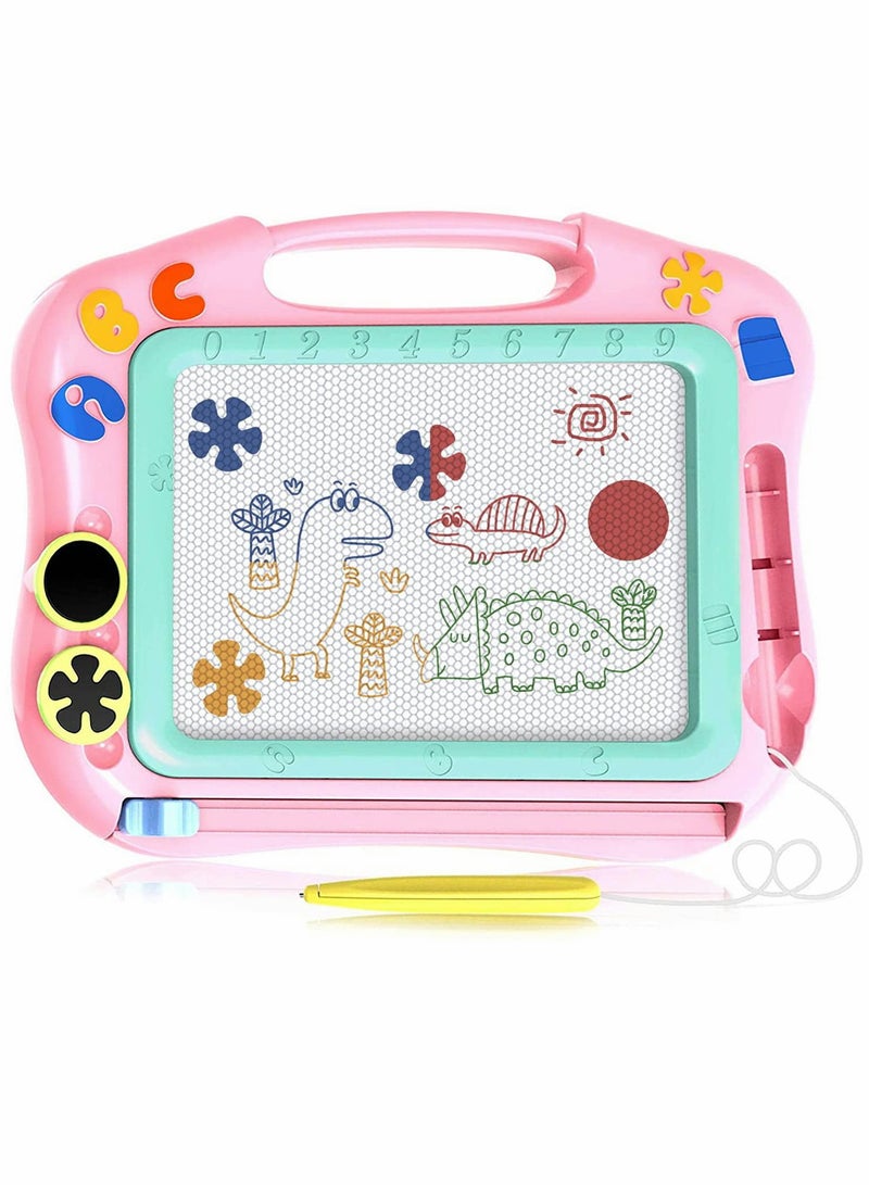 Magnetic Drawing Board table with Stamps PenColorful Erasable Magnet Writing Sketching Pad for Toddlers Learning Toys  Education Doodle Toys for 3+ YearOld Kids Birthday Gift - Image 1