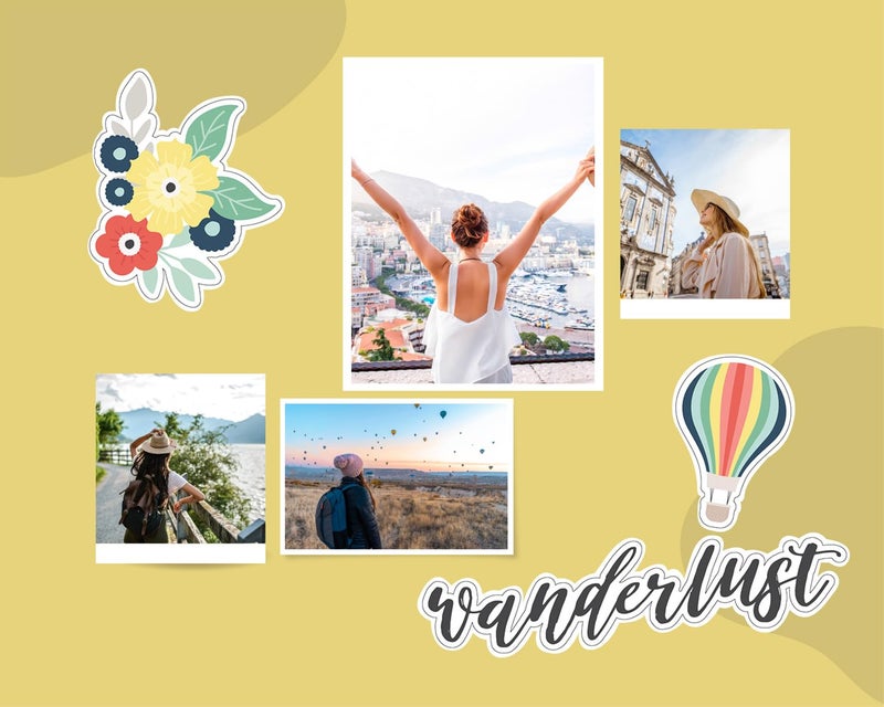 Trendzeen 12x12 Travel Scrapbook Paper - Aesthetic Scrapbook Paper Travel Theme Cardstock, Cute Travel Stickers for Scrapbooking, Journal, Album, Planner - Decorative Travel Scrapbook Supplies Kit - 3 Items - Image 3