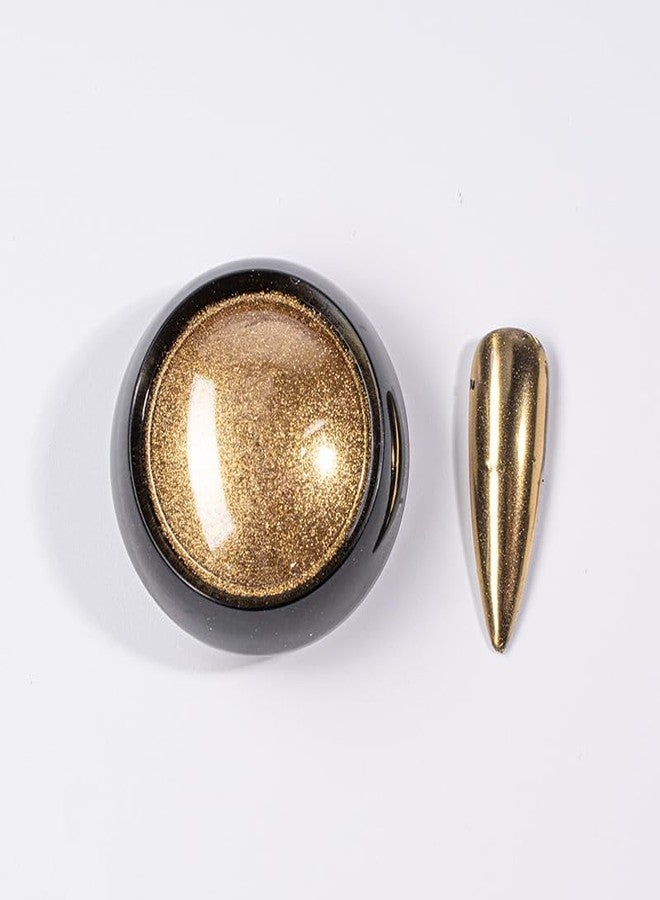 URBAN BOX Colors Chrome Nail Powder Set, Glitter Metallic Mirror Effect for Nails Art Design 3D Holographic Color Pigment Powder (Marigold Shine #11)