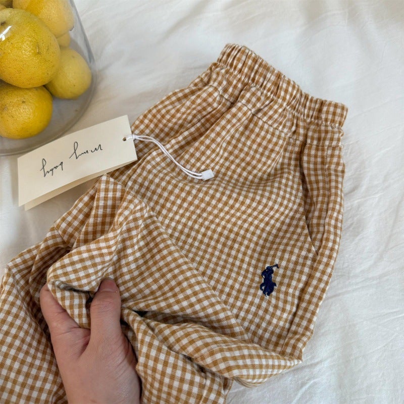 ! Children'S Class A Anti-Mosquito Pants 2025 Summer Men'S And Women'S Baby Western Style Breathable Plaid Leg Pants Dropshipping - Image 4
