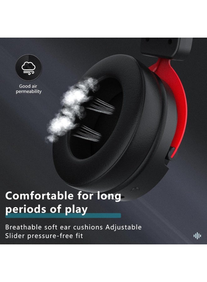 Python Fly X1 Pro Gaming Headset for Xbox One, PS4, PC, Controller, Noise Cancelling Over Ear Headphones with Mic, LED Light Bass Surround Soft Memory Earmuffs for PS2 Mac - Image 3