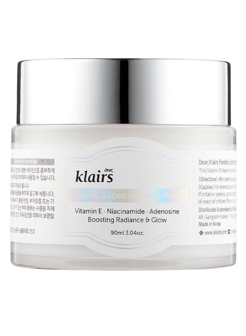 Dear,Klairs Dear, Klairs Freshly Juiced Vitamin E Mask for All Skin Types 90ml - Image 1