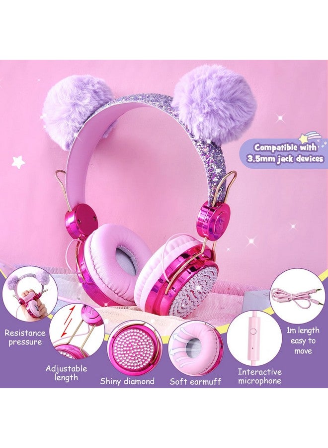 Tacobear Tacobear Unicorn Gifts Girls Toy Age 5 6 7 8-12 with 3.5mm Wired Headphones Locked Diary Water Bottle Plush Bag Purse Socks Mirror, Christmas Birthday Gift Idea Toys for Teen Girl 6-10+ Years Old  - Image 3