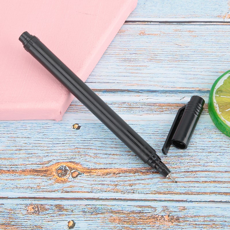 Black Nail Graffiti Pen Quick Dry Easy To Operate - Imported Fiber Hollow Tip Nail Art Drawing Tool for Flower Patterns and Home Nail Salon - Image 4
