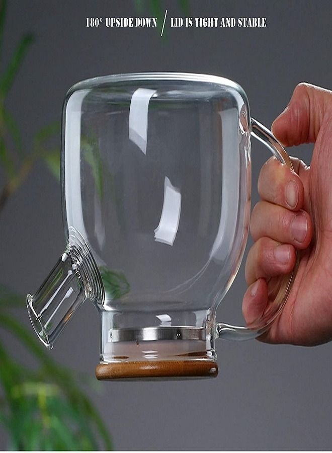 XiuWoo Glass Teapot with Removable Infuser, Stovetop Safe Teapot for Loose Leaf and Blooming Tea, 1000ml Clear Teapots with Bamboo Lid  - Image 5