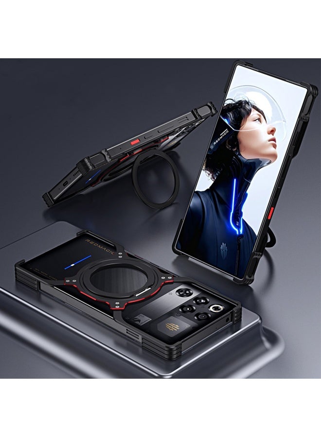 Aluminum Metal Case for Redmagic 11S Pro / 11S Pro+ / 11 Pro / 11 Pro+, 360° Rotation Kickstand, Frameless Design Bumper Cover, Silver - Image 2