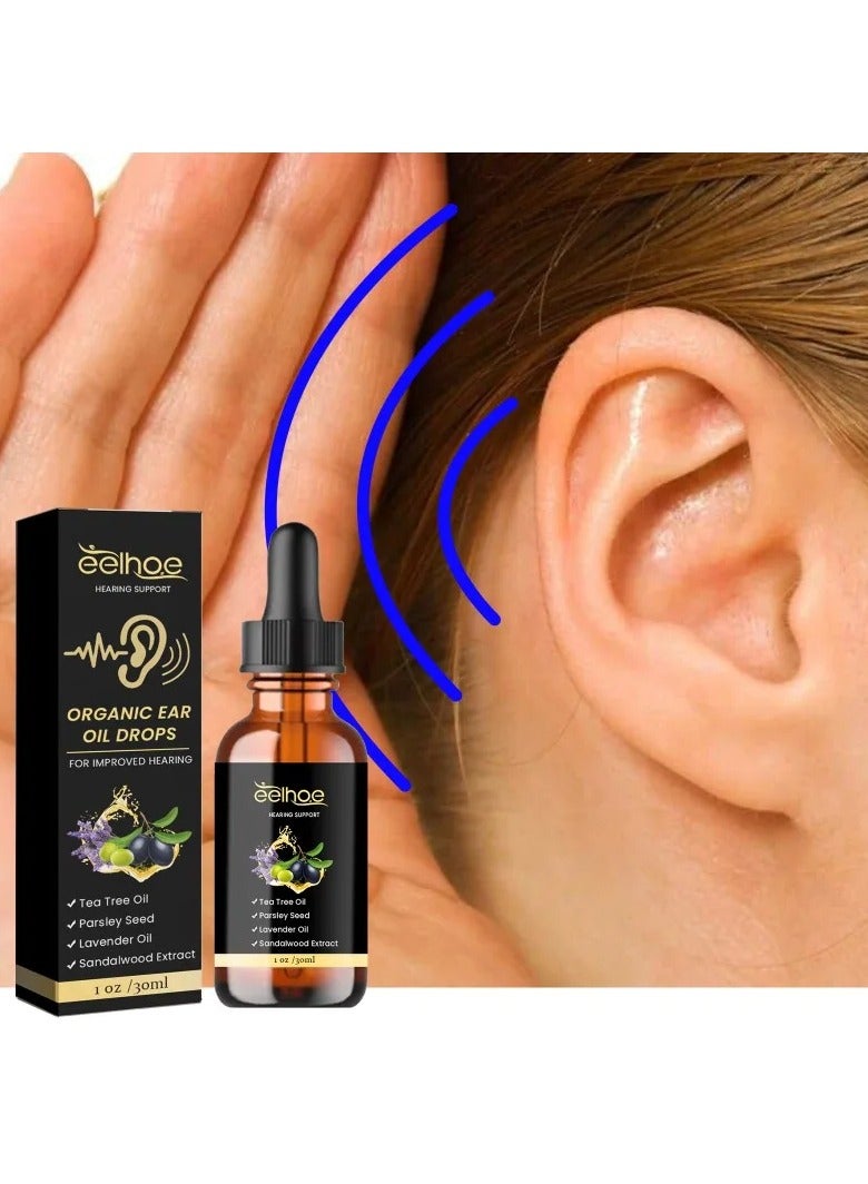 EELHOE قطرات الأذن، زيت عضوي عشبي لتخفيف ألم طنين الأذن، زيت أذن عشبي طبيعي وآمن للحفاظ على التنظيف والتجفيف، (30 مل) - Image 2