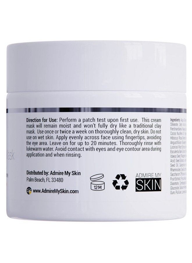 Admire My Skin Vitamin C Mask For Face Brightening Face Masks Skin Care Contains Glycolic Acid And Lactic Acid + Squalane Oil Hydrating Beauty Face Mask For Glowing Youthful Skin And Smooth Even Skin Tone 2Oz  - Image 5