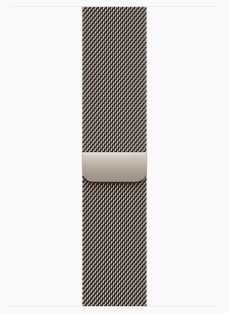 Apple Watch Series 11 GPS + Cellular 46mm (Middle East Version) Natural Titanium Case With Natural Milanese Loop - M/L - Image 3